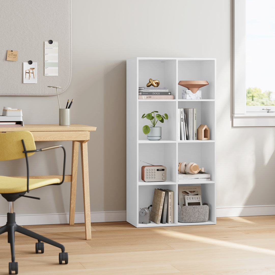 Ebern Designs Drewett bookshelf White 121cm H X 60cm W X 29.5cm D